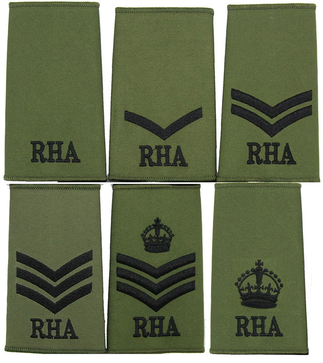 RHA Olive Green Rank Slides