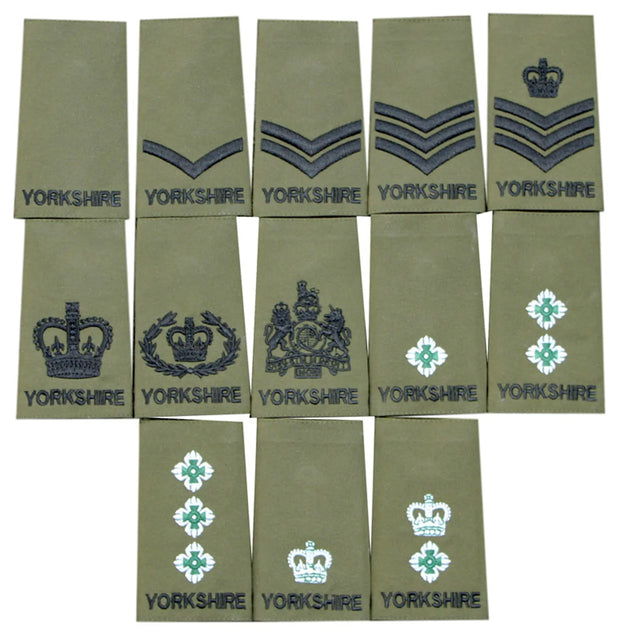 Yorkshire Regiment Rank Slides