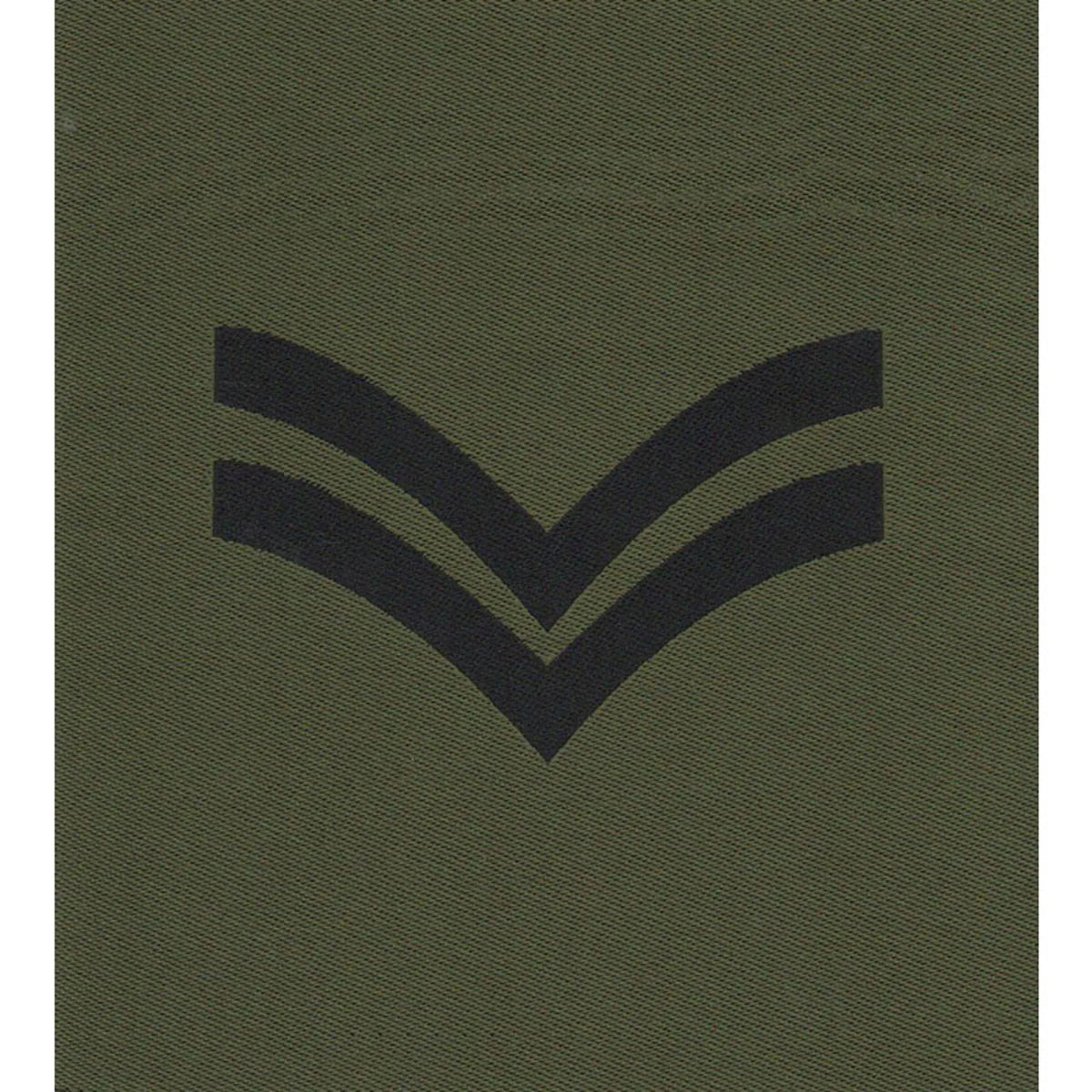 Olive Woven Rank Patch: CPL Two Chevrons