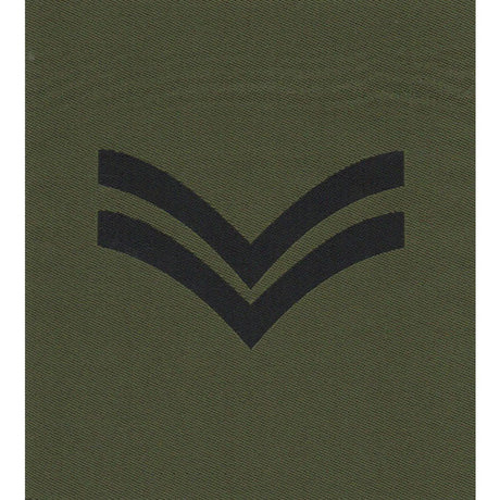 Olive Woven Rank Patch: CPL Two Chevrons