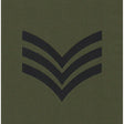 Olive Woven Rank Patch: SGT Three Chevrons