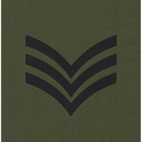 Olive Woven Rank Patch: SGT Three Chevrons