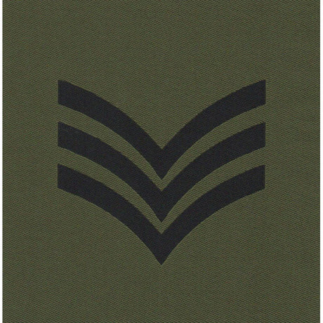 Olive Woven Rank Patch: SGT Three Chevrons