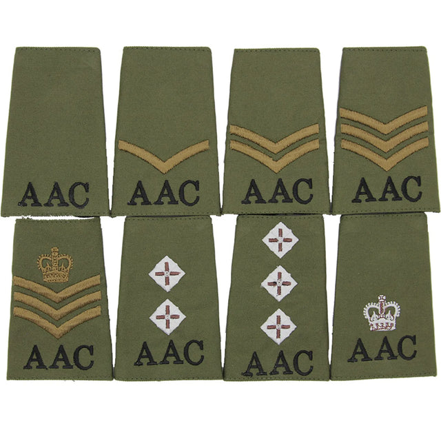 Army Air Corp AAC Rank Slides