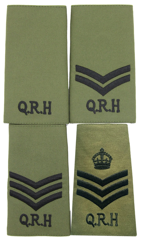 Queens Royal Hussars QRH Rank Slides