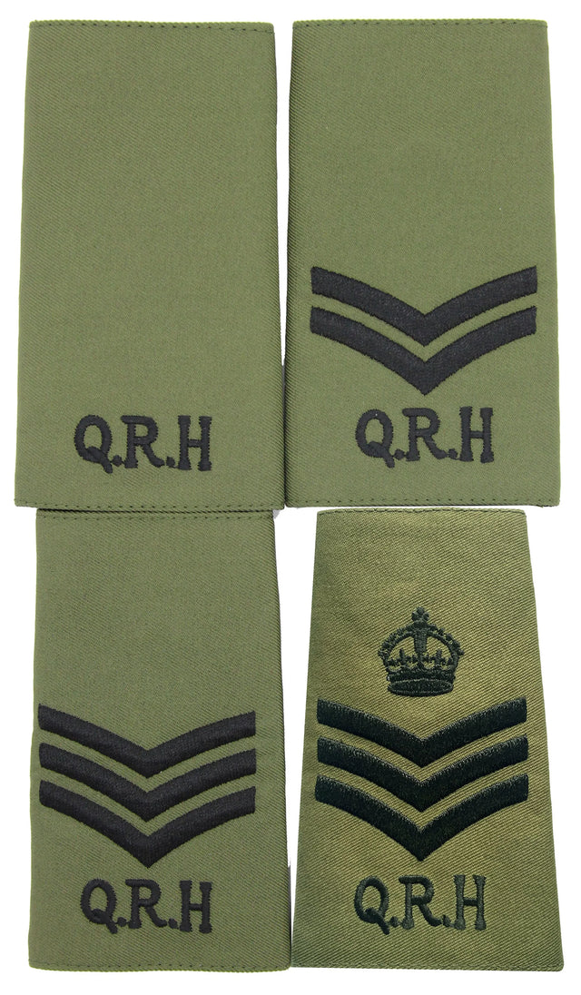 Queens Royal Hussars QRH Rank Slides