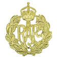 Royal Air Force RAF Kings Crown Brass Cap Badge