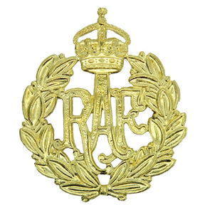 Royal Air Force RAF Kings Crown Brass Cap Badge