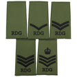 Royal Dragoon Guards RDG Olive Rank Slides