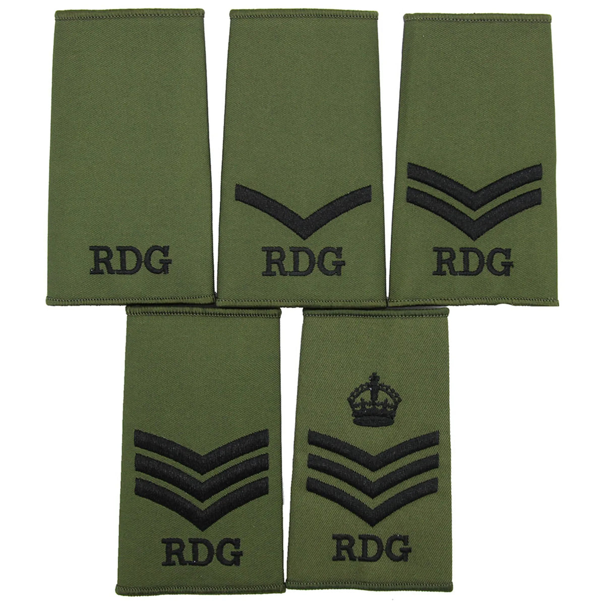 Royal Dragoon Guards RDG Olive Rank Slides