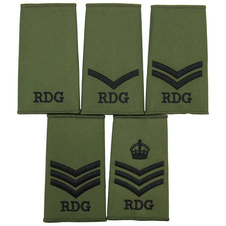 Royal Dragoon Guards RDG Olive Rank Slides