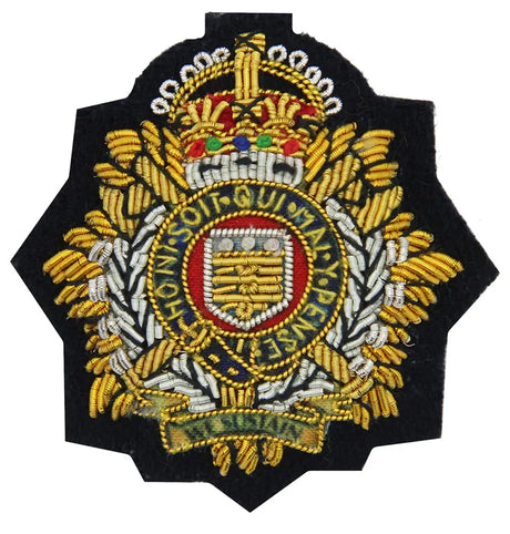 Royal Logistics Corp RLC Navy Officers Cloth Kings Crown Cap Badge