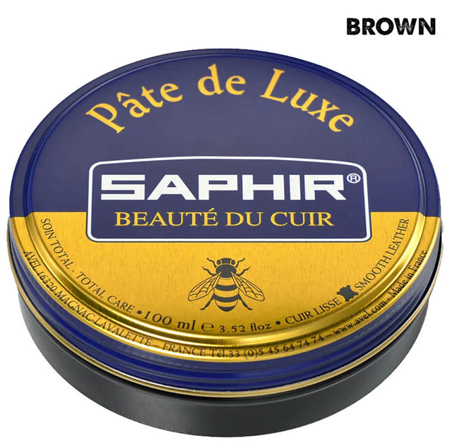 Saphir Beaute De Cuir Brown High Gloss Shoe Polish 50ml