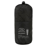 Highlander Mummy Fleece Sleeping Bag Liner Black