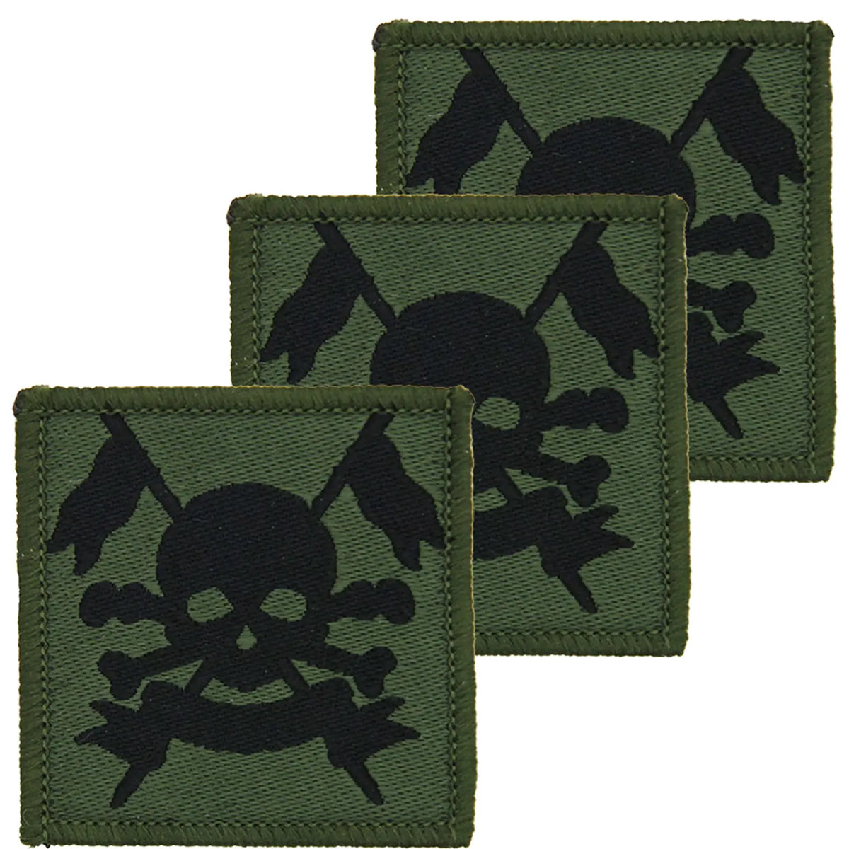 Royal Lancers Olive Black Subdued Hook and Loop TRF x3 TRF Pack
