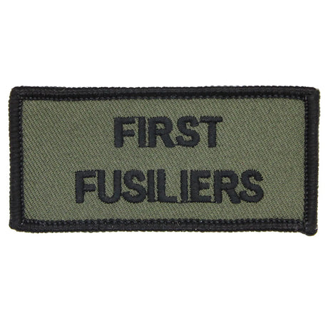 First Fusiliers Hook and Loop Shoulder Flash Black Edge Pair