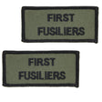First Fusiliers 1 RRF Shoulder Flash Black Edge TRF Pair