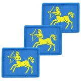 7th Air Defence Group Blue and Yellow Hook and Loop x3 TRF 3 Pack