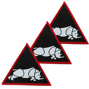 1st UK Armoured Division White Rhino Right on Black x3 TRF Pack