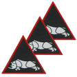 1st UK Armoured Division White Rhino Left on Black x3 TRF Pack