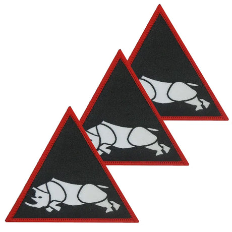 1st UK Armoured Division White Rhino Left on Black x3 TRF Pack