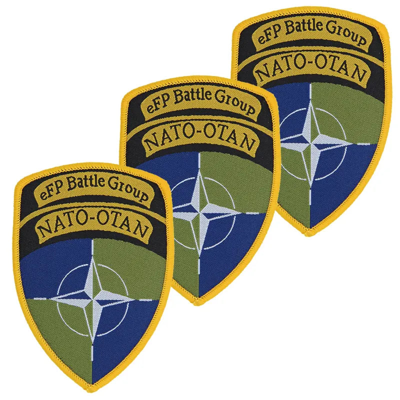 NATO Battle Group Estonia Hook and Loop TRF Flash X3 TRF Velcro badges