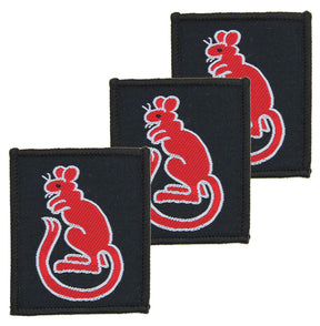 7th Light Mechanised BCT Hook and Loop Red Black TRF x3 Pack