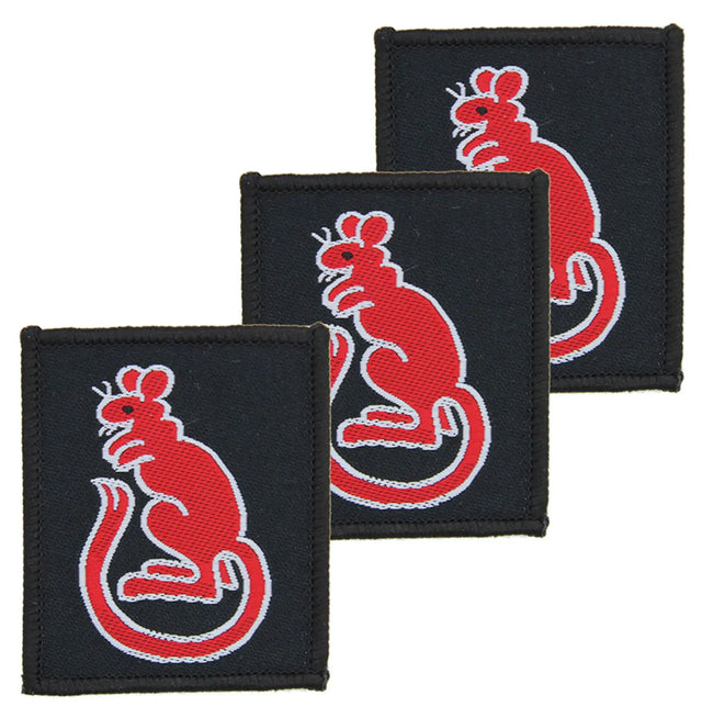 7th Light Mechanised BCT Hook and Loop Red Black TRF x3 Pack