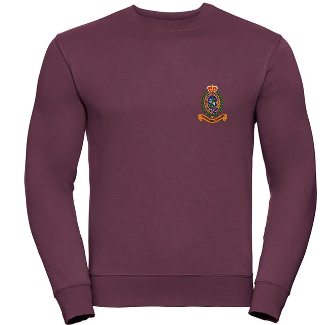 Royal Regiment of Fusiliers Kings Crown Maroon Sweat Shirt