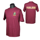 Royal Regiment of Fusiliers Kings Crown Maroon T Shirt