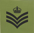 Olive Woven Rank Patch Kings Crown CSGT or SSGT