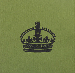 Olive Woven Rank Patch Kings Crown WO2 Large Crown